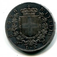 Vittorio Emanuele II (1861-1878): 5 lire 1865-Na (Gigante#36)
