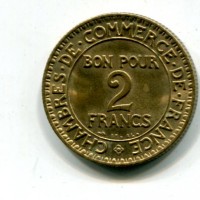 Francia, Terza Repubblica (1871-1940): 2 franchi 1924 "Camera di Commercio" (Gadoury#533)