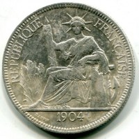Indocina Francese: piastra di commercio 1904 (KM#5A.1)
