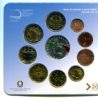 Italia 2018: serie annuale, 10 pezzi con il 2  ed il 5 euro in argento commemorativi "70° anniversario dell'entrata in vigore della Costituzione italiana"