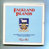 Isole Falkland, Elisabetta II (1952-2022): serie 1987, 7 valori in confezione ufficiale