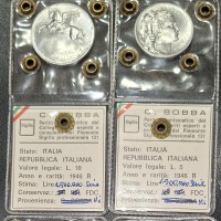 Repubblica Italiana: serie annuale 1946, sigillata da C.Bobba il 05/11/1981, con un prezzo di lire 1.500.000, conservazione assolutamente eccezionale