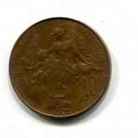 Francia, Terza Repubblica (1871-1940): 10 centesimi 1902  (Gadoury#277)