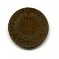 Francia, Terza Repubblica (1871-1940): 10 centesimi 1888 (Gadoury#265a)