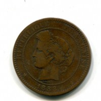 Francia, Terza Repubblica (1871-1940): 10 centesimi 1888 (Gadoury#265a)