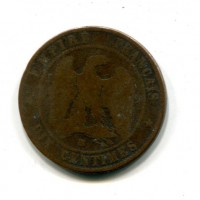 Francia, Napoleone III (1852-1870): 10 centesimi 1855-BB (Gadoury#248)