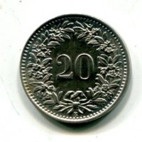 Svizzera, Confederazione: 20 centesimi 1960
