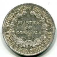 Indocina Francese: piastra di commercio 1908 (KM#5A.1)
