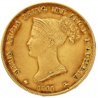 Parma, Maria Luigia (1815-1847): 40 lire 1815 (Gigante#1), patina rossiccia