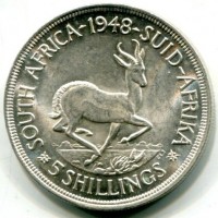Sud Africa, Giorgio VI (1936-1952): 5 scellini 1948 (KM#40.1)
