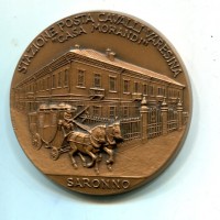 Saronno 1988: medaglia Circolo Numismatico Saronnese "Manifestazioni Filateliche Nazionali", diametro 50mm