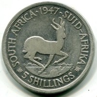 Sud Africa, Giorgio VI (1936-1952): 5 scellini 1947 (KM#31)
