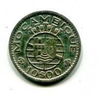 Mozambico, colonia portoghese (fino al 1975): 10 escudos 1960 (KM#79)
