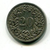 Svizzera, Confederazione: 20 centesimi 1898
