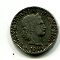 Svizzera, Confederazione: 20 centesimi 1899
