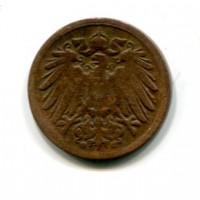 Germania, Guglielmo II (1888-1918): 1 pfennig 1901-G (KM#10)
