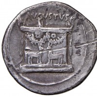Ionia, Efeso, Augusto (27 a.C.-14 d.C.): cistoforo (RPC#2215), grammi 10.83. Graffi