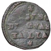 Guastalla, Ferrante III Gonzaga (1632-1678): sesino (CNI#48/56; MIR#424), grammi 1,35