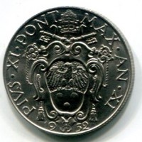 Vaticano, Pio XI (1929-1938): 50 centesimi 1932-XI (Gigante#50)
