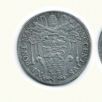 Roma, Innocenzo XI (1676-1689): testone 1684 (CNI#72)