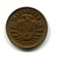 Svizzera, Confederazione: 2 rappen 1932