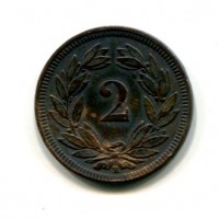 Svizzera, Confederazione: 2 rappen 1906