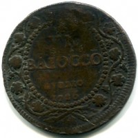 Gubbio, Benedetto XIII (1724-1730): baiocco (Muntoni#47)
