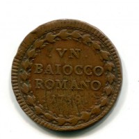 Roma, Clemente XIII (1758-1769): baiocco 1758 (Muntoni#34)