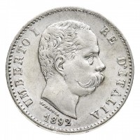 Umberto I (1878-1900): 1 lira 1892 (Gigante#39), rara in questa qualità