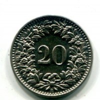 Svizzera, Confederazione: 20 centesimi 1920
