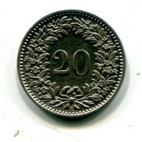 Svizzera, Confederazione: 20 centesimi 1891
