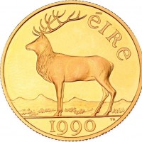 Irlanda: 50 ecu 1990 (KM#X3), tiratura di soli 5000 pz, grammi 15
