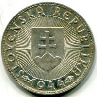 Slovacchia: 10 korun 1944 (KM#9.1)
