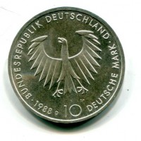 Germania, Rep. Federale (dal 1949): 10 marchi 1988 "A. Schopenauer" (KM#168)
