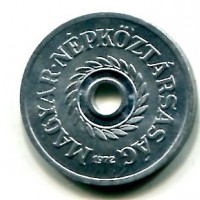 Ungheria, Repubblica Popolare (1949-1989): 2 filler 1972 (KM#546)
