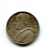 Vaticano, Pio XI (1929-1938): 5 lire 1930-IX (Gigante#21)