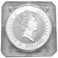 Australia, Elisabetta II (1952-2022): 2 dollari 1992 "Kookaburra"