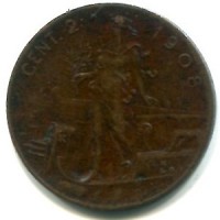 Vittorio Emanuele III (1900-1943): 2 cent. 1908 (Gigante#298)
