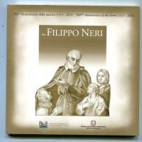 Italia 2015: serie annuale, 10 pezzi con il 5 euro in argento " San Filippo Neri"