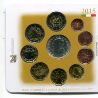 Italia 2015: serie annuale, 10 pezzi con il 5 euro in argento " San Filippo Neri"