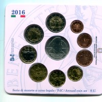 Italia 2016: serie annuale, 10 pezzi con il 5 euro in argento " Benedetto Croce"