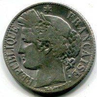 Francia, Terza Repubblica (1871-1940): 1 franco 1888-A (Gadoury#465a)
