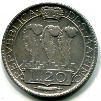 San Marino: 20 lire 1932 (Gigante#3)
