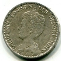 Olanda, Guglielmina (1890-1948): 1 gulden 1915 (KM#148)
