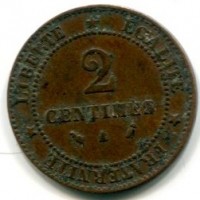 Francia, Terza Repubblica (1871-1940): 2 centesimi 1892 (Gadoury#105)
