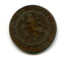Olanda, Guglielmo III (1849-1890): 2 1/2 cent.1880 (KM#108.1)
