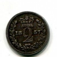 Gran Bretagna, Vittoria (1837-1901): 2 pence 1857 (Spink#3919)