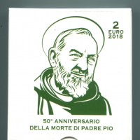 Vaticano 2018: 2 euro commemorativi "50° Anniversario della Morte di Padre Pio"