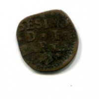 Parma, Antonio Farnese (1727-1731): sesino (CNI#6/10,MIR#1054)