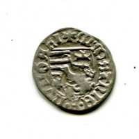 Ungheria, Matthias I Corvinus (1458-1490): denaro (Frynas#34.37)